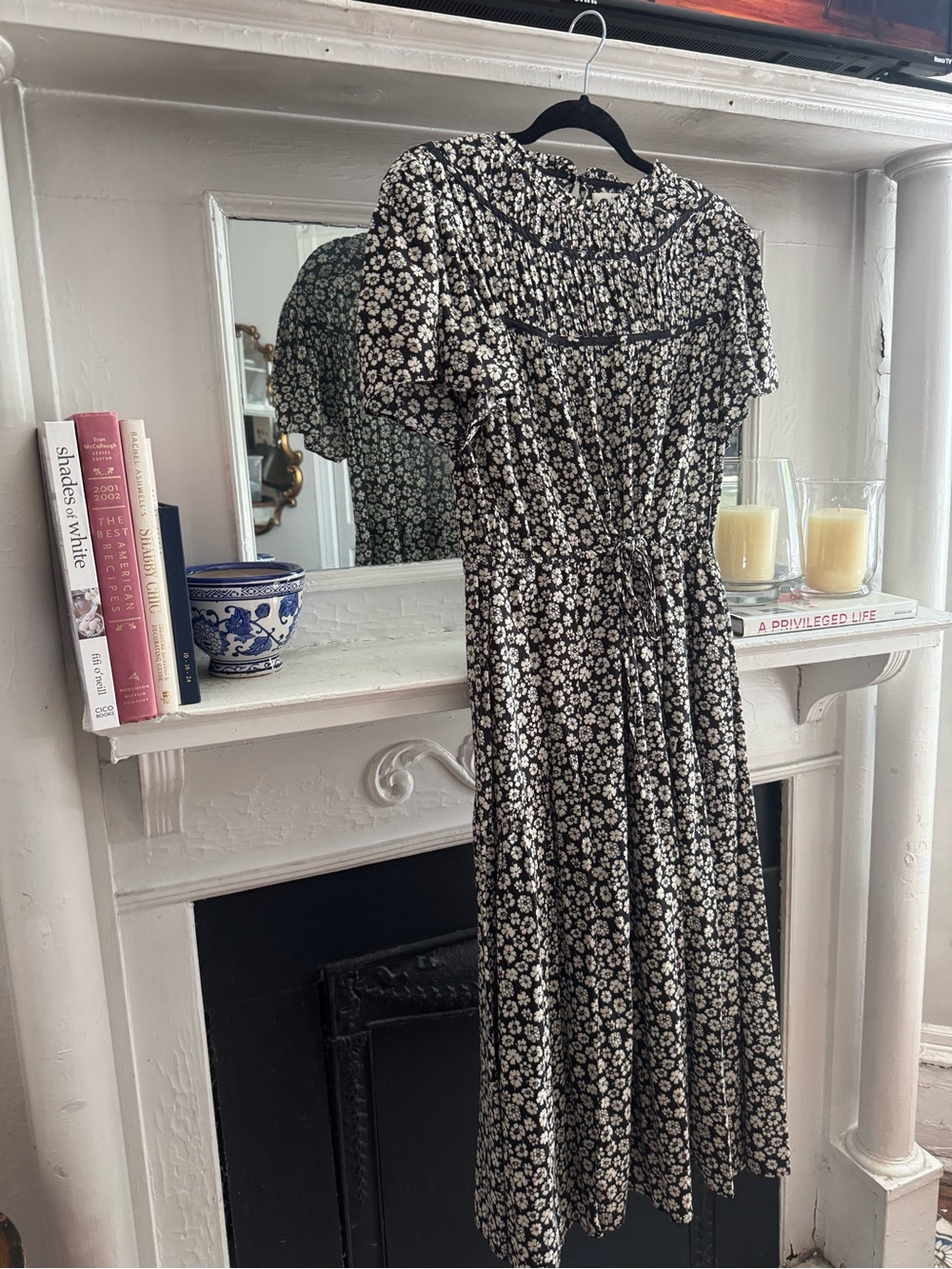 Trovata Black and White Floral Dress